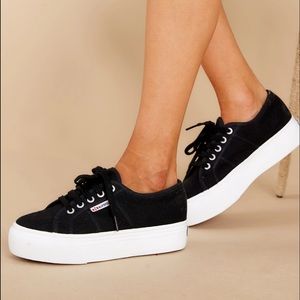 Superga - 2790 Acot Black Platform Sneakers